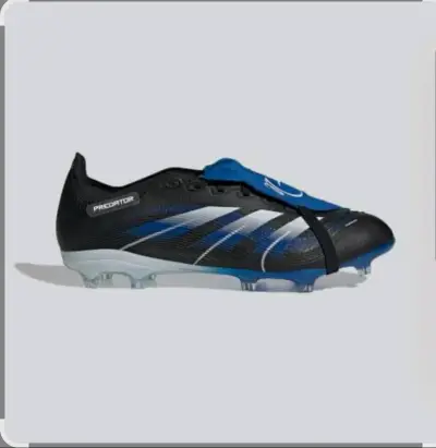 Botines de fútbol Adidas Predator negros y azules - miniatura 2