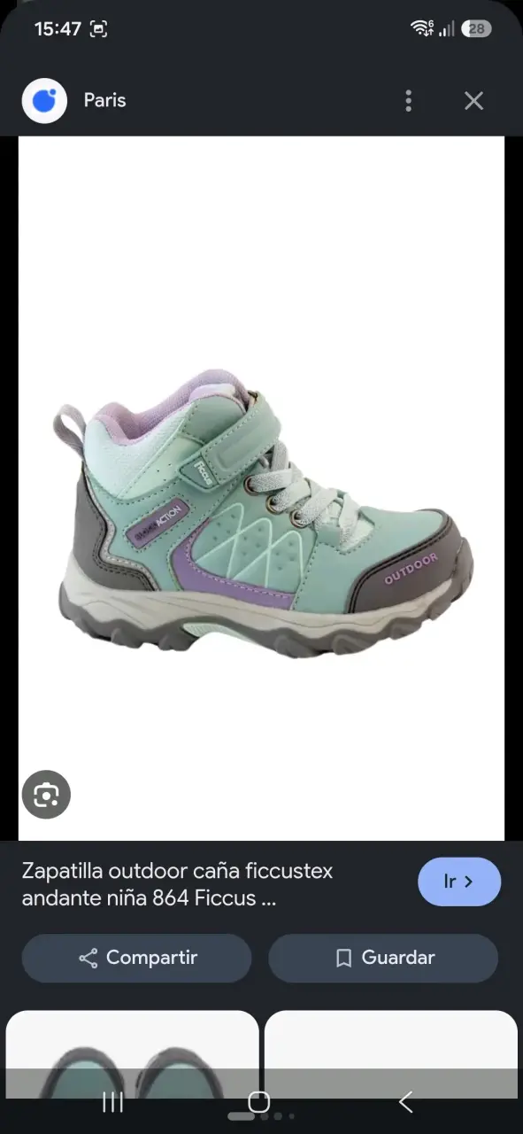 Zapatilla outdoor niña Ficcustex verde y lila T22