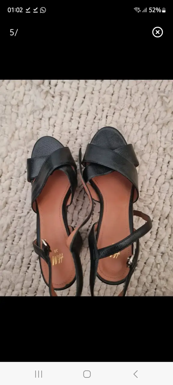 Sandalias de Tacón Alto Negras H&M - 2