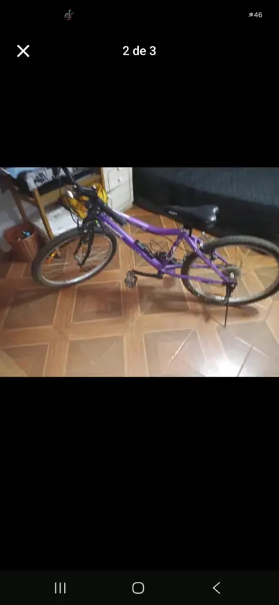 Bicicleta Montana 24 Morada para Niños - miniatura 1
