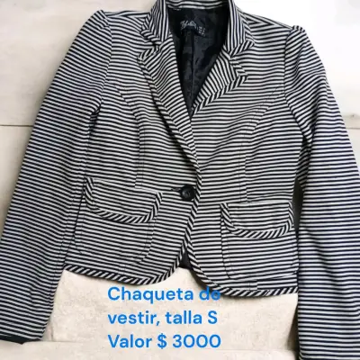 Chaqueta de cuero negra talla M - miniatura 2