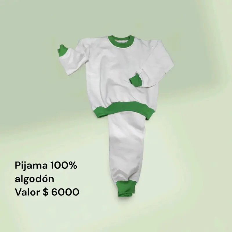 Pijama de niño 100% algodón con detalles de color - 2