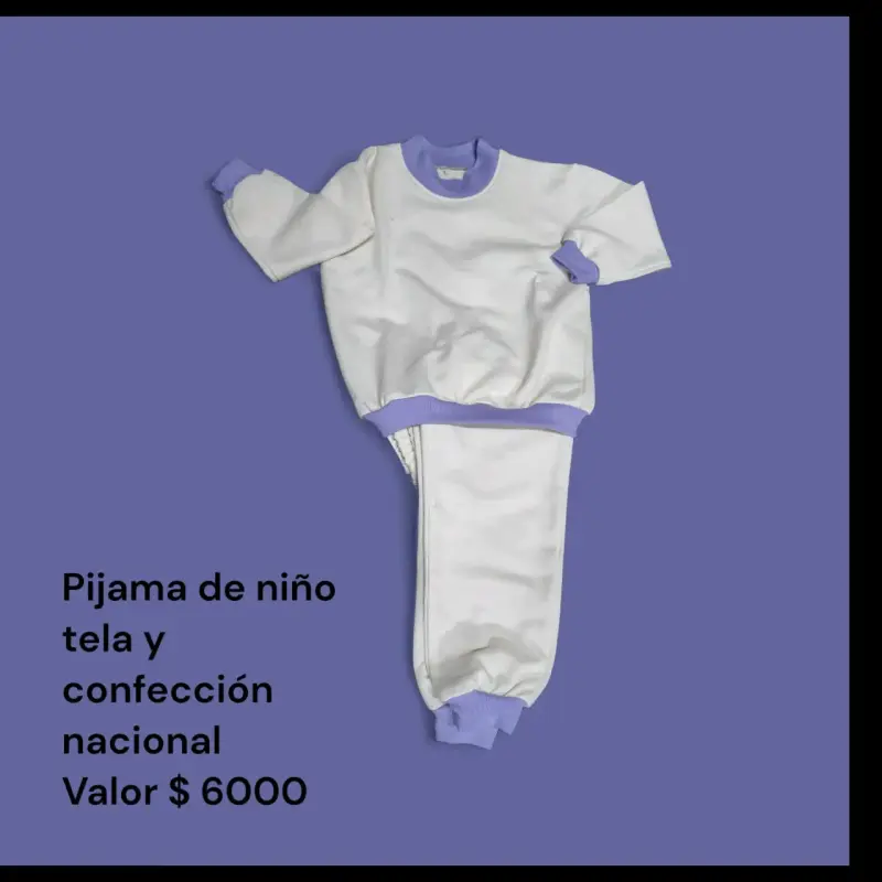 Pijama de niño 100% algodón con detalles de color - 4