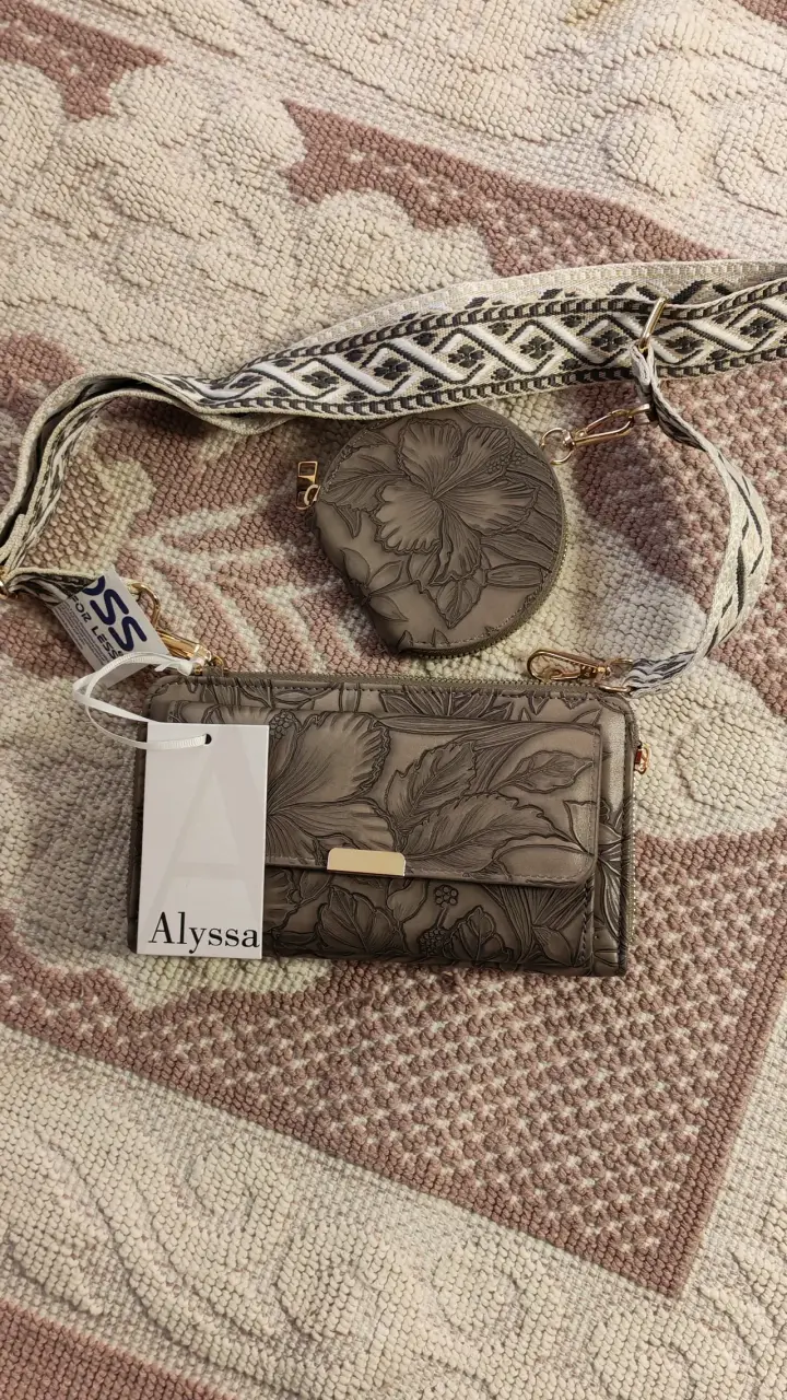 Set de cartera y monedero floral Alyssa