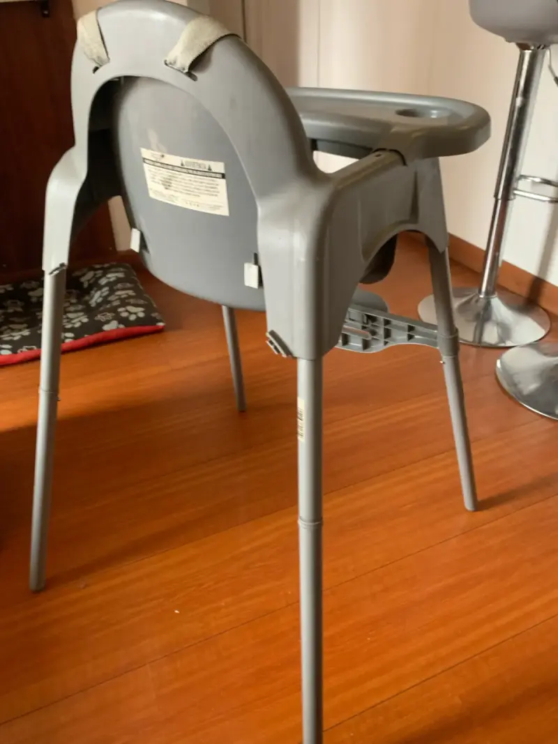 Silla de comer para bebé gris ajustable - 3