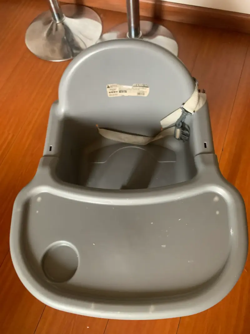 Silla de comer para bebé gris ajustable - 4