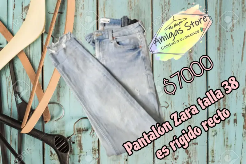 Pantalón Zara rígido recto talla 38 - 1