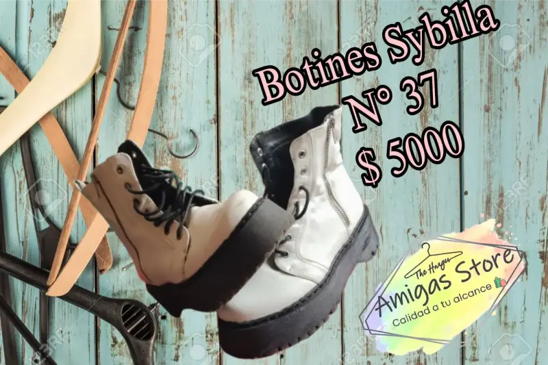 Botines Sybilla Talla 37 Blancos - 1