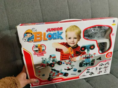 Set de construcción Junior Block con taladro simulado - miniatura 2