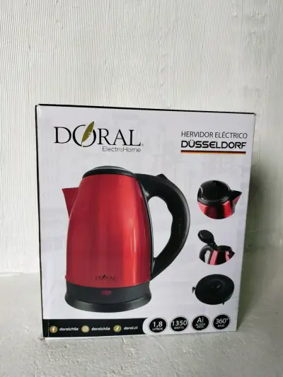 Hervidor Eléctrico Doral Düsseldorf 1.8L Rojo - miniatura 1