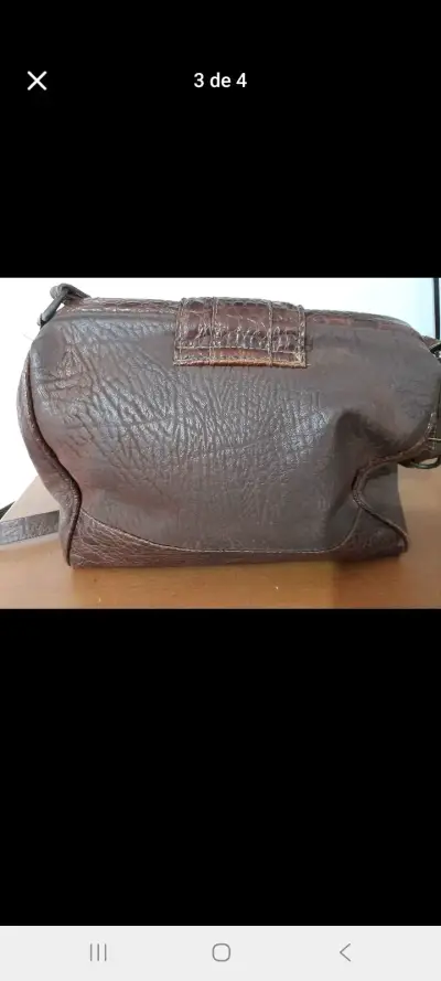 Bolso de cuero marrón Spigola Saxoline - miniatura 2