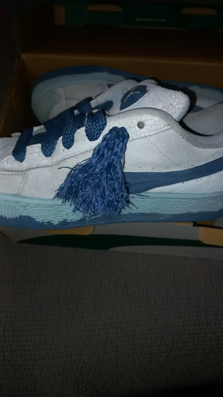 Zapatillas deportivas blancas y azules Puma - 3