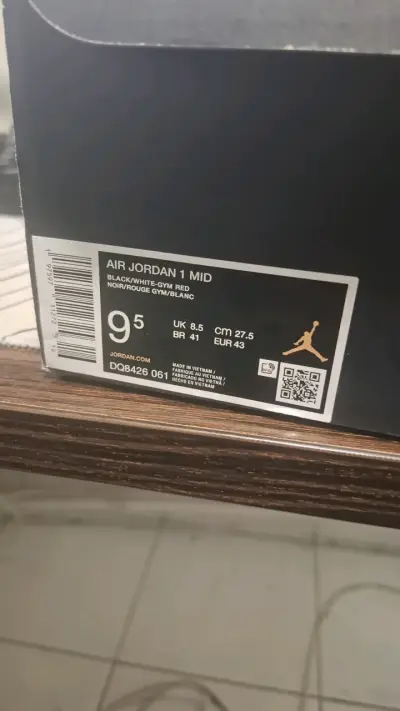 Zapatillas Air Jordan 1 Mid Black/White Gym Red - miniatura 4