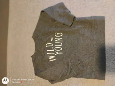 Polerón gris con estampado 'Wild and Young' - miniatura 1