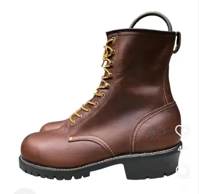 Botas de cuero marrón para hombre con suela antideslizante - miniatura 2