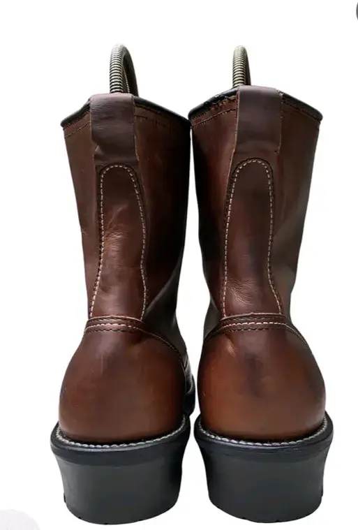 Botas de cuero marrón para hombre con suela antideslizante - 5
