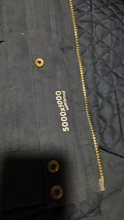 Parka azul impermeable con capucha - miniatura 2