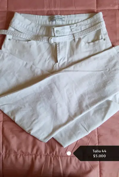Pantalón cargo beige talla 40 con puño ajustable - miniatura 2