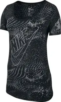 Polera Nike negra con diseño estampado - miniatura 2