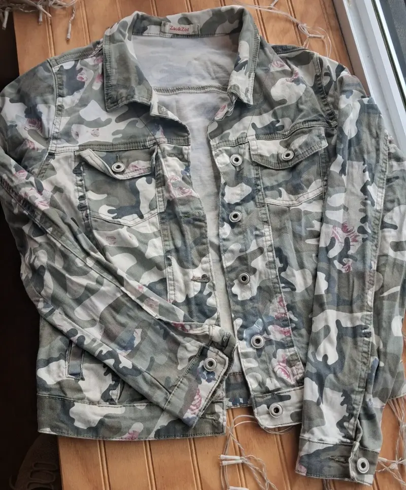 Chaqueta de mezclilla con parches para mujer - 2