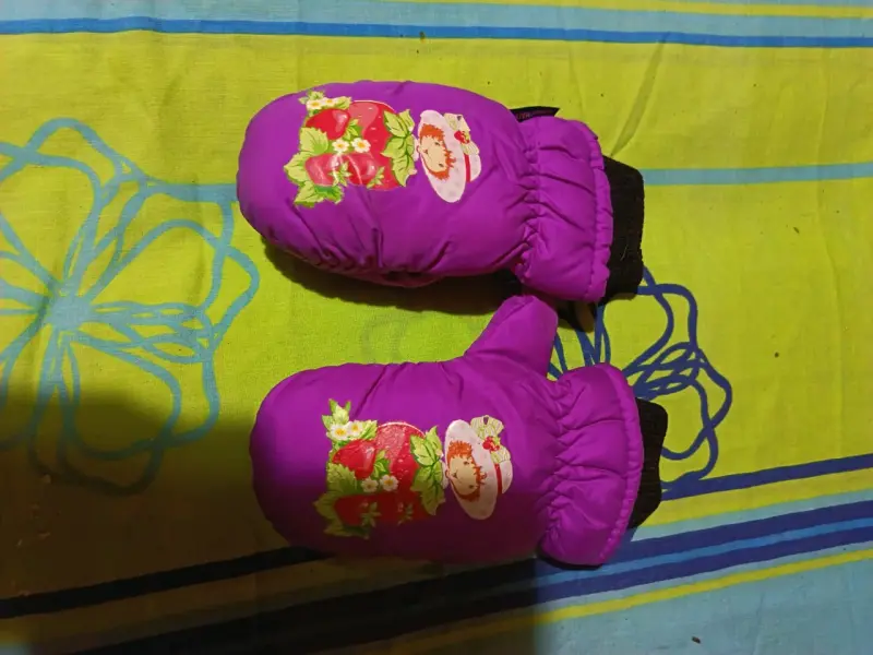 Guantes de invierno para niña color morado