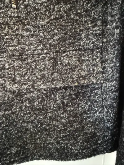 Chaqueta de lana gris Loft con cierre - miniatura 3