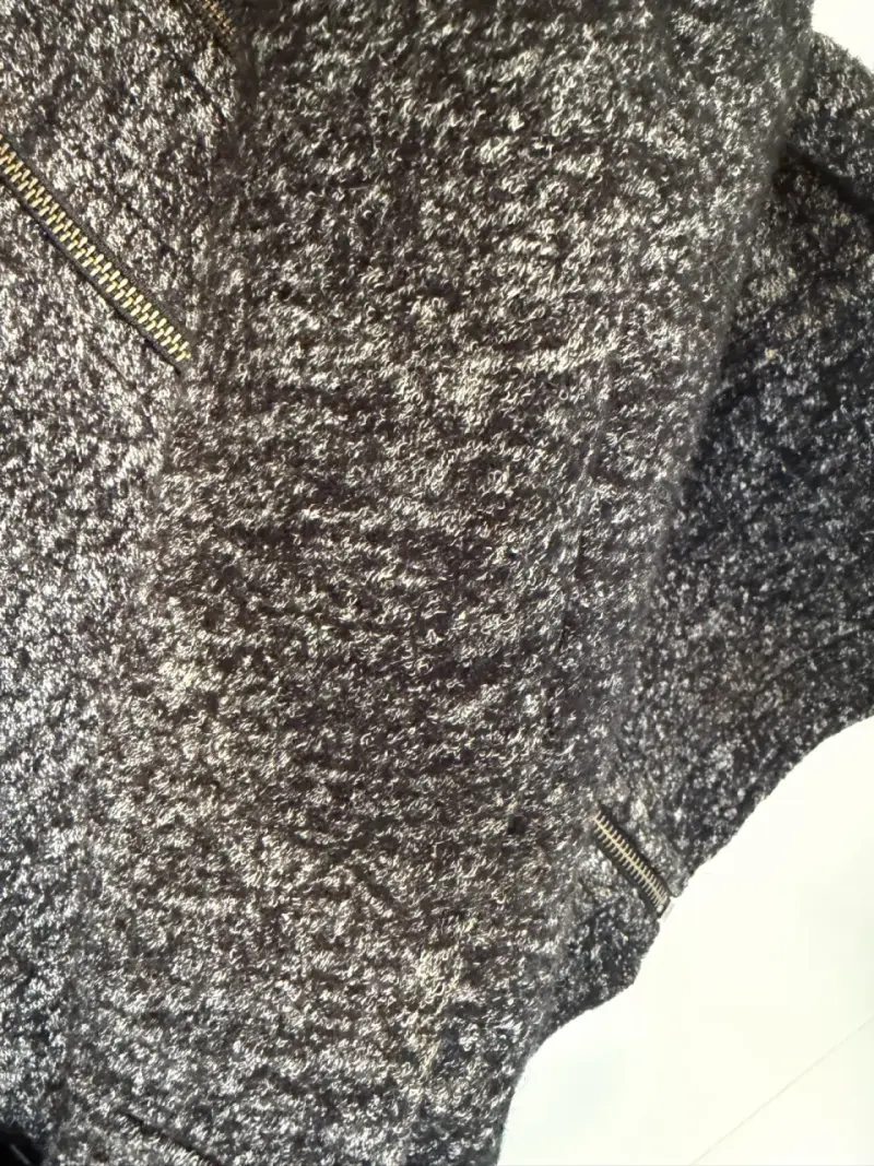 Chaqueta de lana gris Loft con cierre - 4