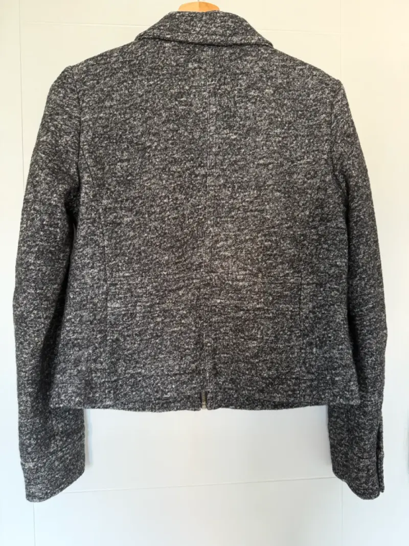 Chaqueta de lana gris Loft con cierre - 6