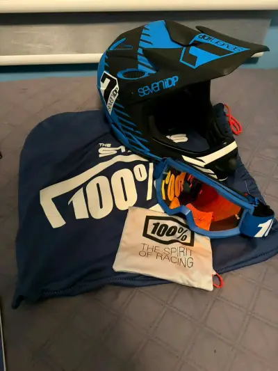 Casco de motocross Seven IDP con gafas 100% - miniatura 2