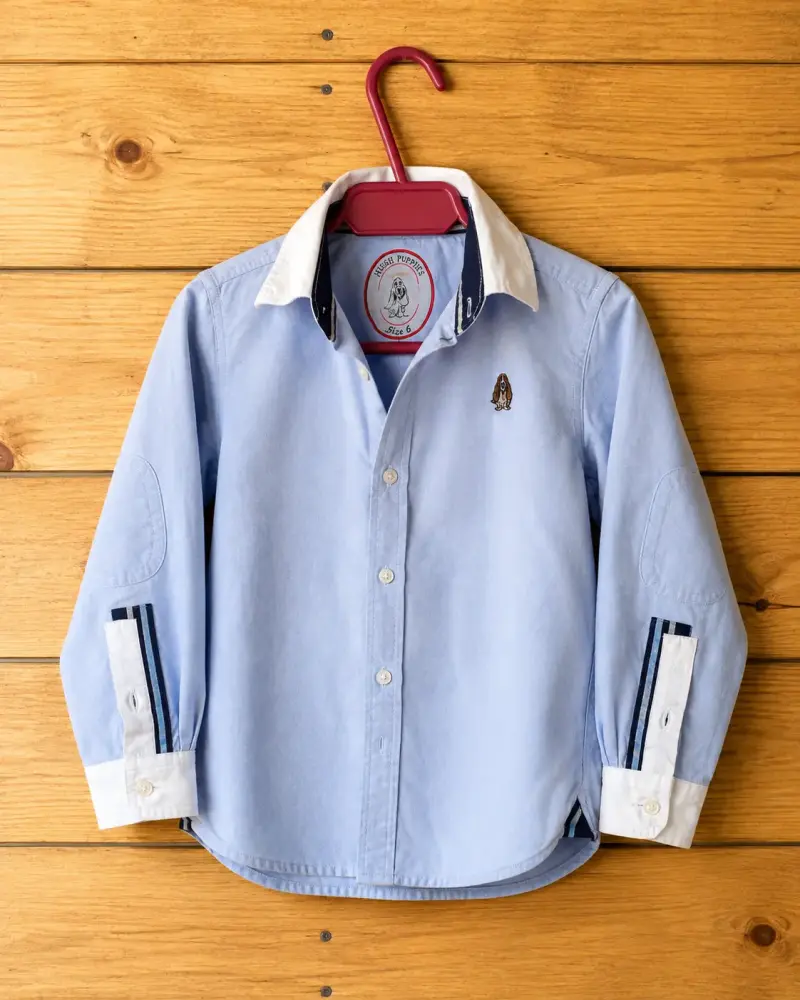 Camisa de niño azul Hush Puppies