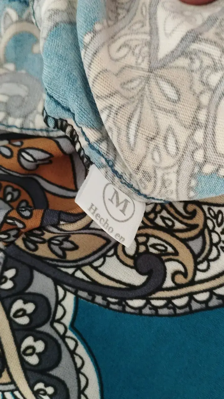 Vestido estampado verde azulado con diseño - 5