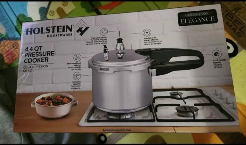 Olla a presión Holstein 4.4 QT con triple válvula
