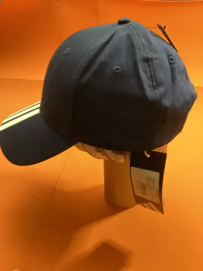 Gorra azul con logo y franjas blancas Adidas - miniatura 4