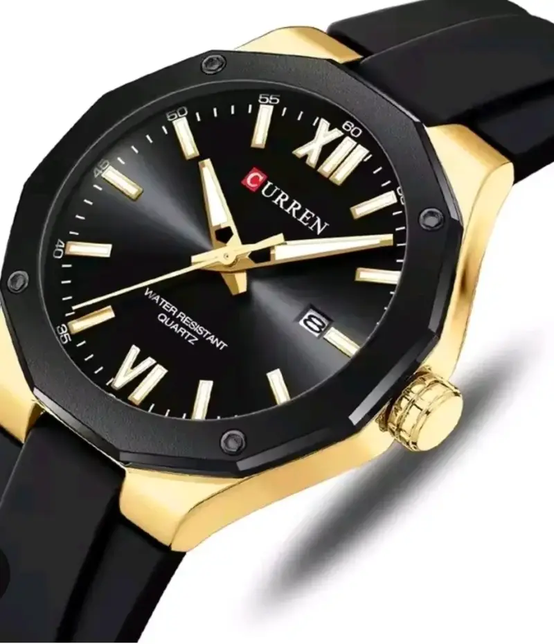 Reloj Curren para Hombre Negro y Dorado