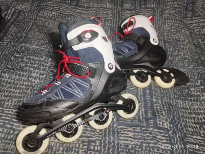 Set de patines en línea Oxelo con protecciones - miniatura 2