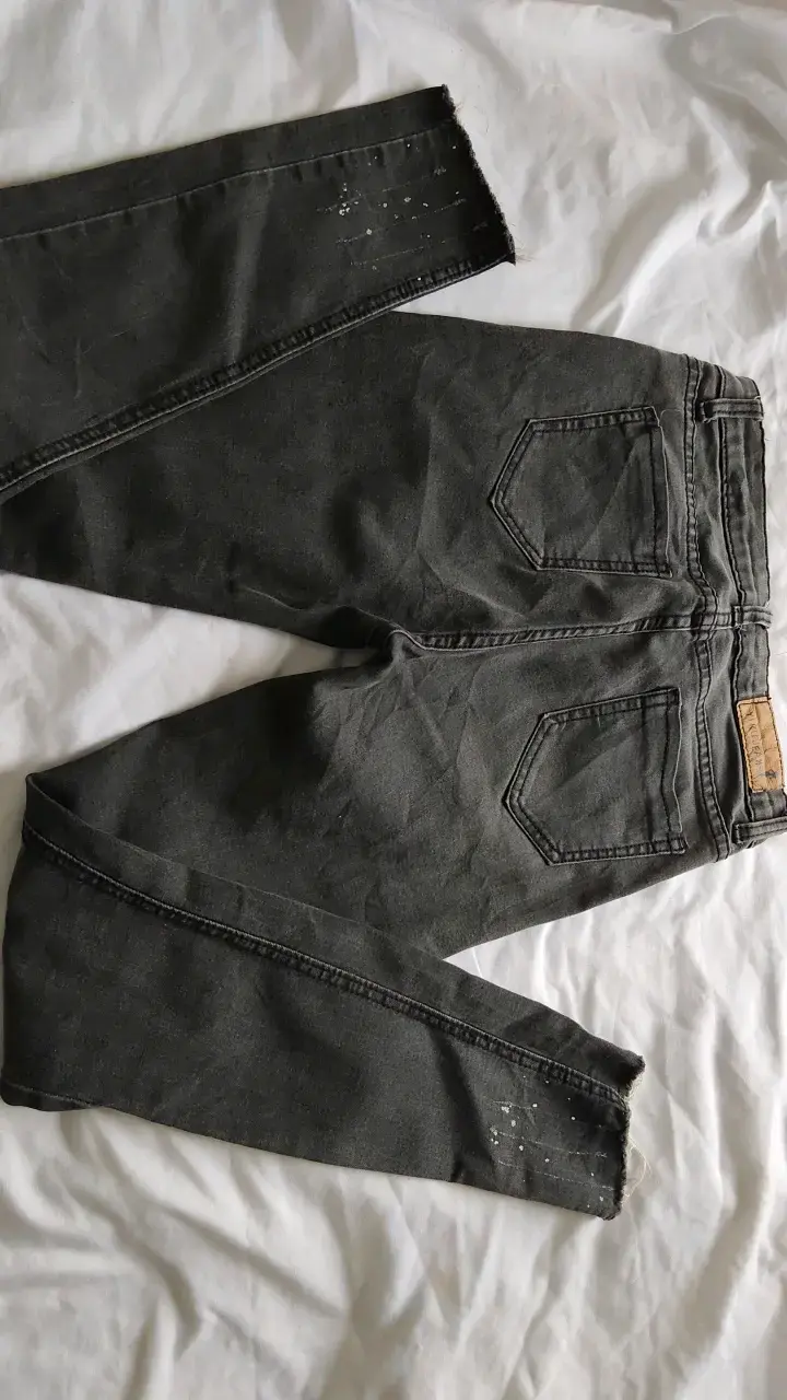 Jeans negros talla 12 desgastados para niña - 2