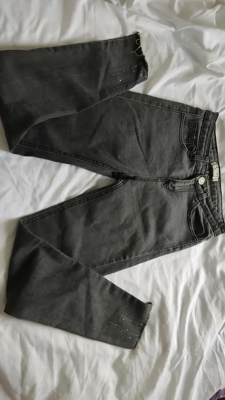 Jeans negros talla 12 desgastados para niña - 3