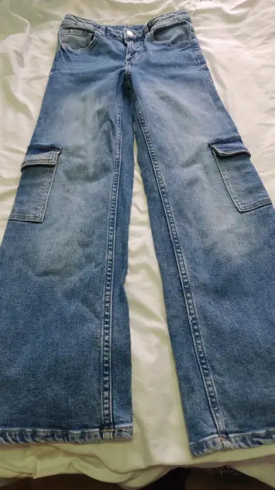 Jeans de mezclilla para niña H&M ajustables - miniatura 3