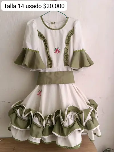 Vestido de baile folclórico para niña talla 14 - miniatura 1