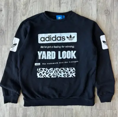 Polerón negro Adidas Yard Look unisex - miniatura 1