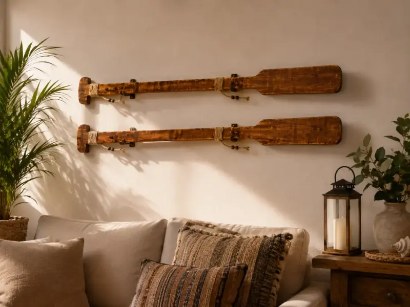 Remo decorativo de madera rústica para pared - 1