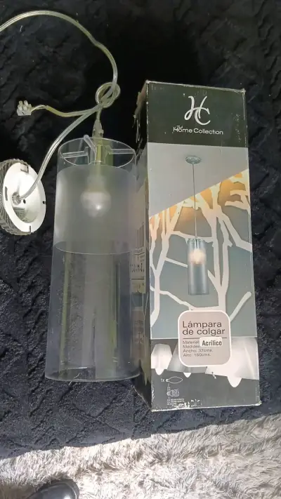 Lámpara de colgar acrílica Home Collection - miniatura 1
