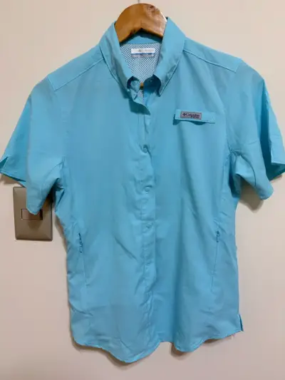 Camisa Columbia azul para mujer - miniatura 1