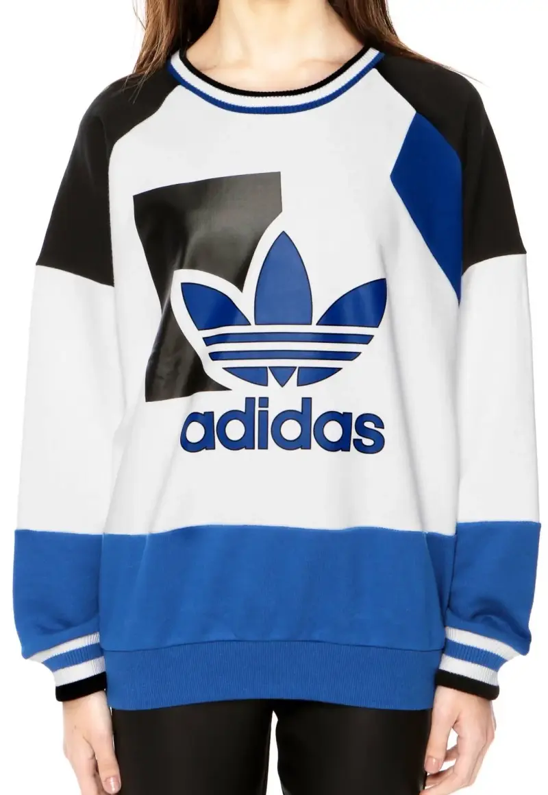 Polerón Adidas azul y blanco unisex - 4
