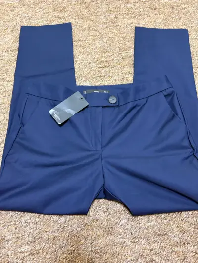 Pantalones azul marino MNG para mujer - miniatura 1