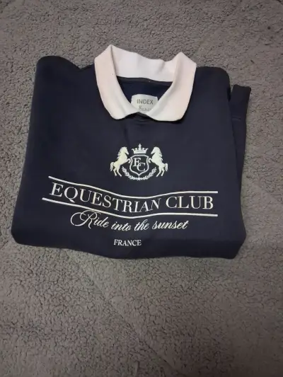 Chaqueta de lana negra con bolsillos de cuero - miniatura 3
