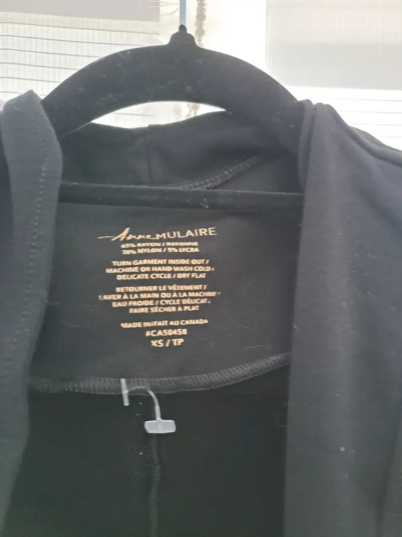 Chaqueta Negra Anne Mulaire Talla XS
