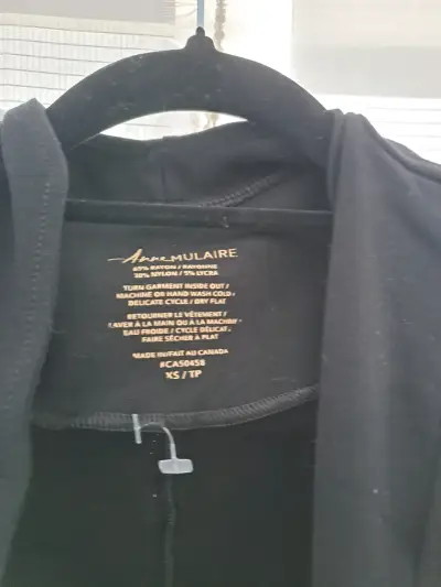 Chaqueta Negra Anne Mulaire Talla XS - miniatura 1