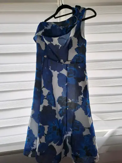 Vestido floral azul con chaqueta a juego - miniatura 2