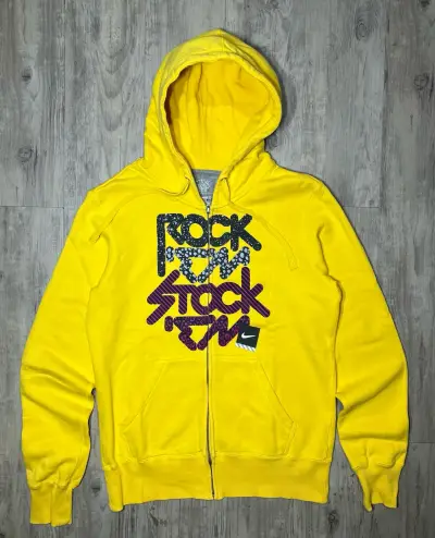Polerón amarillo capucha Nike estampado gráfico - miniatura 1